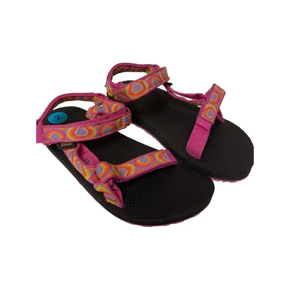 NEW! Teva Original Universal Pink Sandals Aztec Adjustable Shoes Girl's Size 5